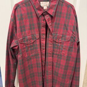 Filson Red and Green Casual Button Down Shirt